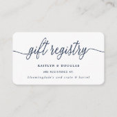 Carte D'accompagnement Registre de cadeaux de script simple (Devant)