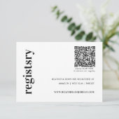 Carte D'accompagnement Registre de cadeaux Mariage de code QR (Debout devant)