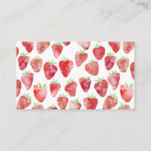 Carte D'accompagnement Registre de cadeaux pour la canette de fraise Berr (Dos)