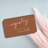 Carte D'accompagnement Registre de cadeaux pour Wedding shower de monogra