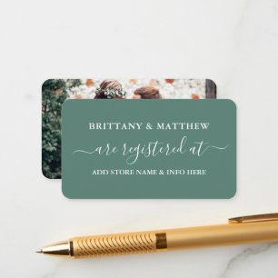 Carte D'accompagnement Registre de calligraphie Photo Eucalyptus Green