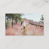 Carte D'accompagnement Registre de code QR ArtsApp Faux Rose Gold Script (Dos)