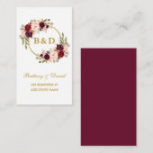 Carte D'accompagnement Registre de couronne de Bourgogne mariage Insérer  (Devant / Derrière)