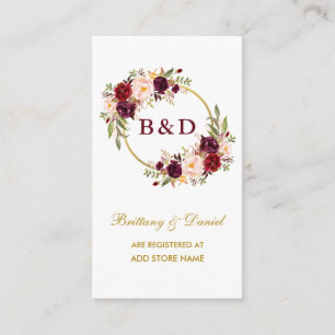 Carte D'accompagnement Registre de couronne de Bourgogne mariage Insérer