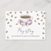 Carte D'accompagnement Registre de Fête des mariées du code QR du café (Devant)