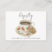 Carte D'accompagnement Registre de Fête des mariées du code QR du café (Devant)