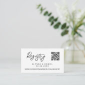 Carte D'accompagnement Registre de mariage de code QR moderne simple pers (Debout devant)