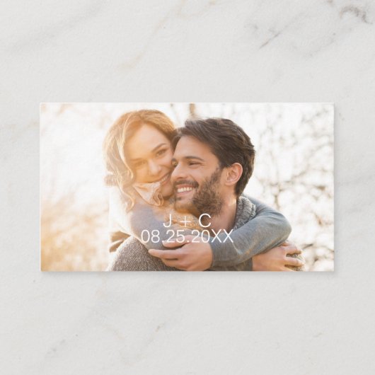 Carte D'accompagnement Registre de Mariage de code QR photo personnalisée (Dos)