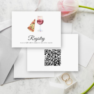 Carte D'accompagnement Registre de mariage de douche de mariée Code QR Vi