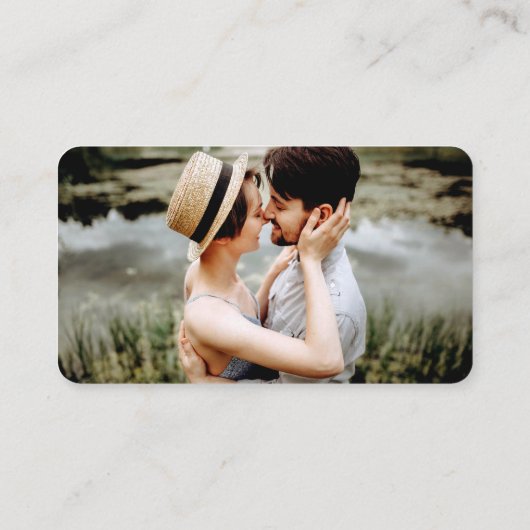 Carte D'accompagnement Registre de mariage en calligraphie Photo Vert Sau (Dos)