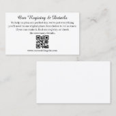 Carte D'accompagnement Registre de mariage et RSVP moderne avec code QR  (Devant / Derrière)