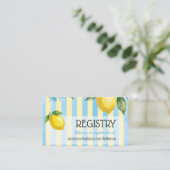 Carte D'accompagnement Registre de mariage Floral Blue Main Squeeze (Debout devant)