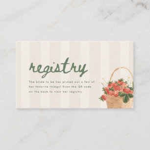 Carte D'accompagnement Registre de mariage minimaliste avec code QR pour