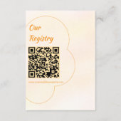 Carte D'accompagnement Registre de mariage Orange Sunset (Devant)