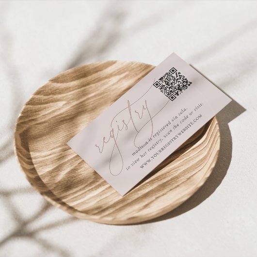 Carte D'accompagnement Registre de mariage ou de Baby shower de script ro