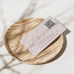 Carte D'accompagnement Registre de mariage ou de Baby shower de script ro