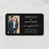 Carte D'accompagnement Registre de mariage photo calligraphie moderne noi (Devant)