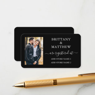 Carte D'accompagnement Registre de mariage photo calligraphie moderne noi