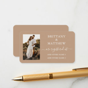 Carte D'accompagnement Registre de mariage photo calligraphie moderne tau