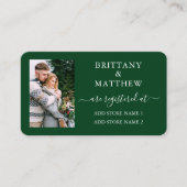 Carte D'accompagnement Registre de mariage photo calligraphie moderne ver (Devant)