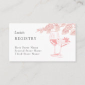 Carte D'accompagnement Registre de Mariage Rétro au Champagne de Fruit de (Devant)