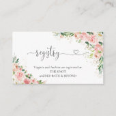Carte D'accompagnement Registre de Mariage Rose Gold et Rose Carmin (Devant)