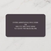 Carte D'accompagnement Registre de mariage simple QR Code écriture manusc (Dos)