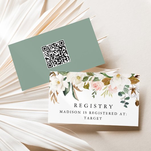 Carte D'accompagnement Registre de naissance de bébé avec code QR de magn