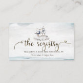 Carte D'accompagnement Registre de plage aux goélands à l'aquarelle (Devant)