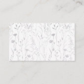 Carte D'accompagnement Registre des Baby showers de papillons Fleurs sauv (Dos)