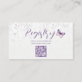 Carte D'accompagnement Registre des Baby showers de papillons Fleurs sauv (Devant)