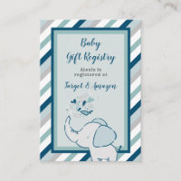 Registre des cadeaux de Baby shower d'éléphants de