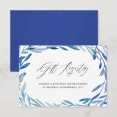 Carte D'accompagnement Registre des cadeaux de Fête des mariées de feuill (Devant / Derrière)