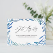 Carte D'accompagnement Registre des cadeaux de Fête des mariées de feuill (Debout devant)