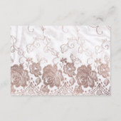 Carte D'accompagnement Registre des cadeaux de Mariage Floral et dentelle (Dos)