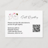 Carte D'accompagnement Registre des cadeaux QR Code Little Boo Baby showe (Devant)