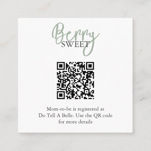 Carte D'accompagnement Registre des fraises (Dos)