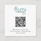 Carte D'accompagnement Registre des fraises (Dos)