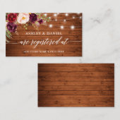 Carte D'accompagnement Registre des Mariages de calligraphie des feux flo (Devant / Derrière)