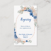 Carte D'accompagnement Registre des Mariages de graisse de la Pampas Bleu (Devant)