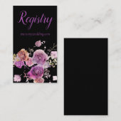 Carte D'accompagnement Registre des Mariages floraux pourpres (Devant / Derrière)