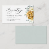 Carte D'accompagnement Registre des Mariages verts de l'aire de  jaune mo (Devant / Derrière)