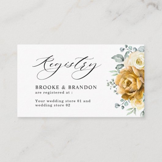 Carte D'accompagnement Registre des Mariages verts de l'aire de  jaune mo (Devant)