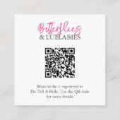 Carte D'accompagnement Registre des papillons et des berceuses (Dos)