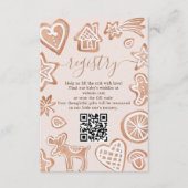 Carte D'accompagnement Registre des petits baby showers de biscuits d'hiv (Devant)