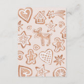 Carte D'accompagnement Registre des petits baby showers de biscuits d'hiv (Dos)