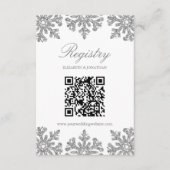Carte D'accompagnement Registre d'hiver Silver Snowflake (Devant)