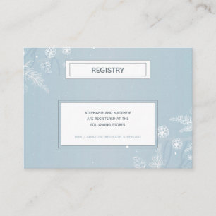 Carte D'accompagnement Registre du Baby shower d'hiver de Fléau de neige