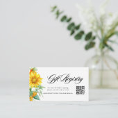 Carte D'accompagnement Registre du code QR du Tournesol et de l'épine de  (Debout devant)