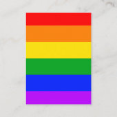 Carte D'accompagnement Registre du Mariage Gay pride Rainbow Flags (Dos)
